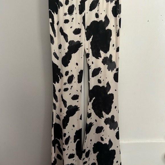 Black and White Cow Print Pants - Picture 3 of 7